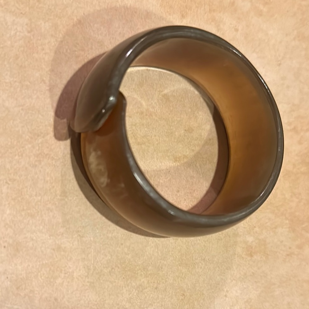Vintage Brown Resin Cuff Bracelet